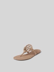 Zehentrenner aus echtem Leder von Tory Burch Beige - 8