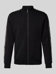 Sweatjacke mit Label-Detail Modell 'ARLO' von Guess Activewear Schwarz - 44