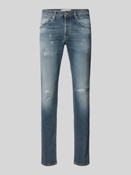 Regular Slim Fit Jeans im Destroyed-Look Modell 'WILLBI' von Replay Blau - 48