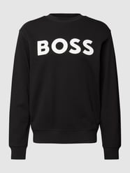 Sweatshirt met labelprint van BOSS Orange Grijs - 14