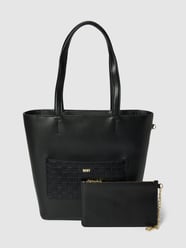 Shopper met labelapplicatie, model 'SIMONA' van DKNY Grijs / zwart - 16