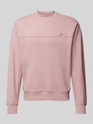 Longsleeve mit Label-Stitching Modell 'We_Natural' von BOSS Orange Rosa - 17