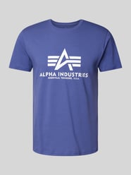 T-Shirt mit Label-Print von Alpha Industries Lila - 6