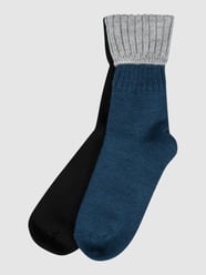 Socken mit Woll-Anteil im 2er-Pack von camano Blau / Türkis - 41