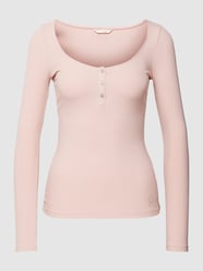 Longsleeve mit Ripp-Optik Modell 'KARLEE JEWEL' von Guess Pink - 48