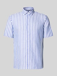 Slim Fit Business Hemd aus Leinen-Misch mit Kentkragen von Jake*s - 8