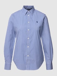 Overhemdblouse met streepmotief, model 'GEORGIA' van Polo Ralph Lauren Blauw / turquoise - 42