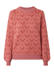 Pullover met effectgaren, model 'Peace' van SUNCOO PARIS Roze - 12