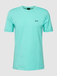 T-shirt z nadrukiem z logo od BOSS Green Miętowy - 13