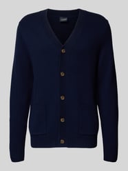 Gebreid jack van een mix van wol en kasjmier met V-hals van Christian Berg Men - 4