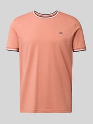 t-shirt z paskami w kontrastowym kolorze i okrągłym dekoltem od Christian Berg Men - 36