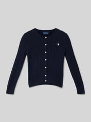 Cardigan mit Logo-Stitching von Polo Ralph Lauren Teens Blau - 38