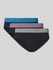 Regular fit slip met logostitching in een set van 3 stuks, model 'Rio' van Schiesser - 16