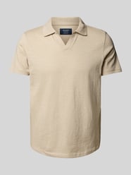 Poloshirt met V-hals van MCNEAL Beige - 9