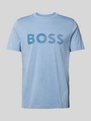 T-Shirt mit Label-Print von BOSS Green Blau - 33