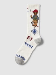 Socken mit Motiv-Print Modell 'KEY WEST BEAR' von Polo Ralph Lauren Underwear Weiß - 2