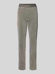 Spodnie materiałowe z elastycznym paskiem z logo od Marc Cain - 10