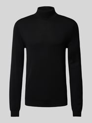 Rollkragenpullover mit Label-Applikation Modell 'WYLER' von Only & Sons Schwarz - 8