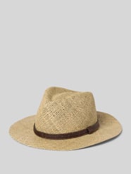 Strohhut mit Hutband Modell 'TRILBY' von Müller Headwear Beige - 2