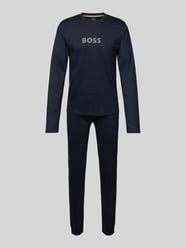 Comfort Fit Pyjama aus reiner Baumwolle von BOSS Blau - 33