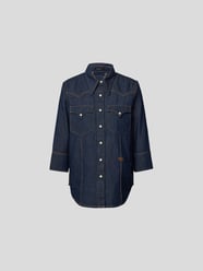 Jeansbluse mit Haifischkragen von R13X Ports 1961 Blau - 8