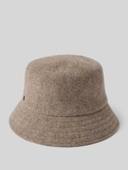 Hoed van wolmix met brede rand van Loevenich Beige - 27