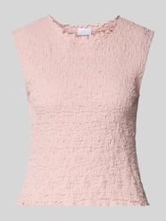 Top mit Strukturmuster und Rundhalsausschnitt von Jake*s Collection - 16