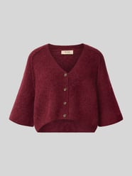 Strickjacke aus Alpaka-Mix mit Leinen-Anteil Modell 'Thora' von MOS MOSH Bordeaux - 20