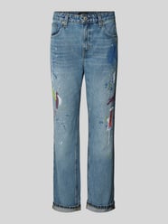 Jeansy o kroju boyfriend fit z efektem znoszenia i wpuszczanymi kieszeniami od Lauren Ralph Lauren - 8