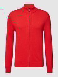 Gebreid vest met opstaande kraag van Christian Berg Men Rood - 8
