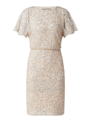 Cocktailkleid mit Pailletten von Christian Berg Cocktail Beige - 30