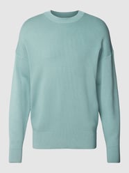Strickpullover mit gerippten Abschlüssen Modell 'VEIT' von MCNEAL Blau / Türkis - 24