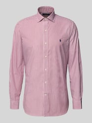 Custom fit zakelijk overhemd met knoopsluiting van Polo Ralph Lauren Bordeaux - 13