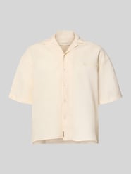 Koszula lniana o kroju relaxed fit z wyhaftowanym logo od ANOTHER COTTON LAB - 5