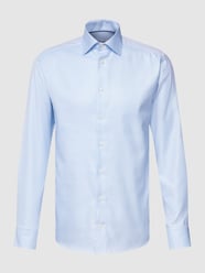 Slim fit zakelijk overhemd met structuurmotief van Eton Blauw / turquoise - 45