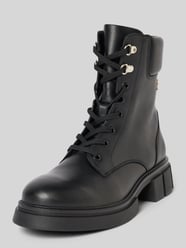 Schnürboots aus Leder mit Label-Applikation Modell 'LACE-UP' von Tommy Hilfiger Schwarz - 21