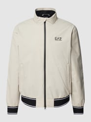 Blouson mit Stehkragen und Zweiwege-Reißverschluss von EA7 Emporio Armani Beige - 16