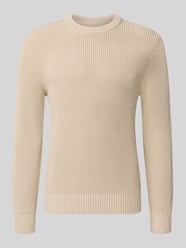 Regular Fit Strickpullover aus reiner Baumwolle von MCNEAL Beige - 4