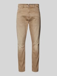 Tapered Fit Jeans mit Eingrifftaschen Modell 'ALEX EARTH' von GABBA Beige - 18