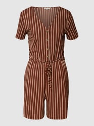 Playsuit met streepmotief van Tom Tailor Denim Bruin - 1