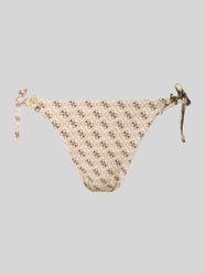 Figi bikini o kroju slim fit z nadrukiem z logo na całej powierzchni od GUESS - 27