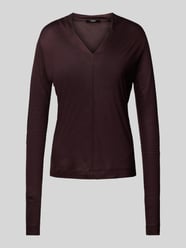 Longsleeve mit tiefem V-Ausschnitt Modell 'Kemara' von Someday Bordeaux - 27