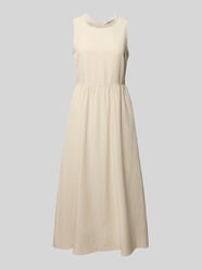 Jurk in A-lijn van een mix van lyocell en linnen van Marc O'Polo Beige - 34