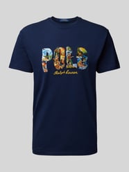T-Shirt mit Label-Stitching von Polo Ralph Lauren Blau - 34