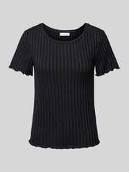T-shirt z prążkowanym okrągłym dekoltem od Rich & Royal - 42