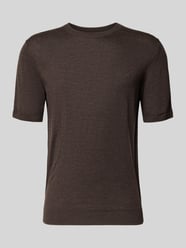 T-Shirt mit Rundhalsausschnitt und Label-Stitching von Fynch-Hatton - 46