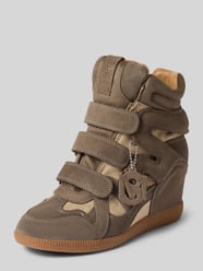Sneaker aus Leder-Mix Modell 'Mavis' von Steve Madden Beige - 7