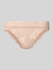 slim fit slip met bloemrijke all-over kant model 'Lime' van Neo Noir Beige - 36