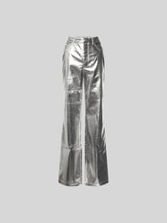 Flared Stoffhose mit 5-Pocket-Design von ROTATE Grau - 4