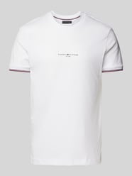 T-Shirt mit Label-Print von Tommy Hilfiger Weiß - 32